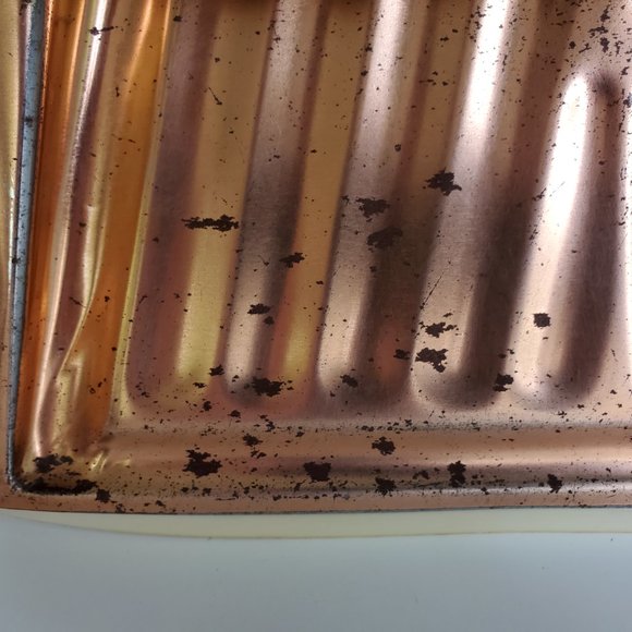 Vintage JV Reed Dust Pan Copper Metal Retro Country Life Signed M. Taber - Picture 6 of 7